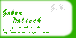 gabor walisch business card